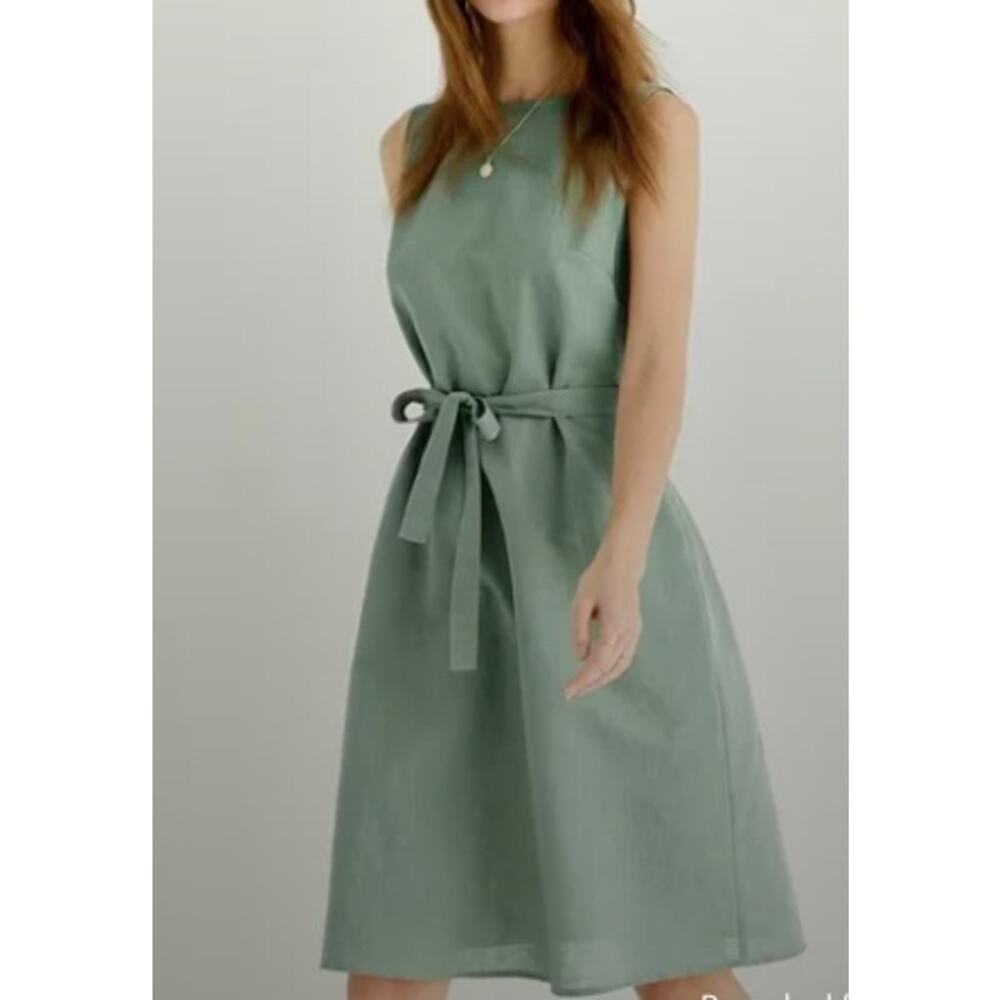 Grae Cove Uma Dress Size Medium Linen Blend